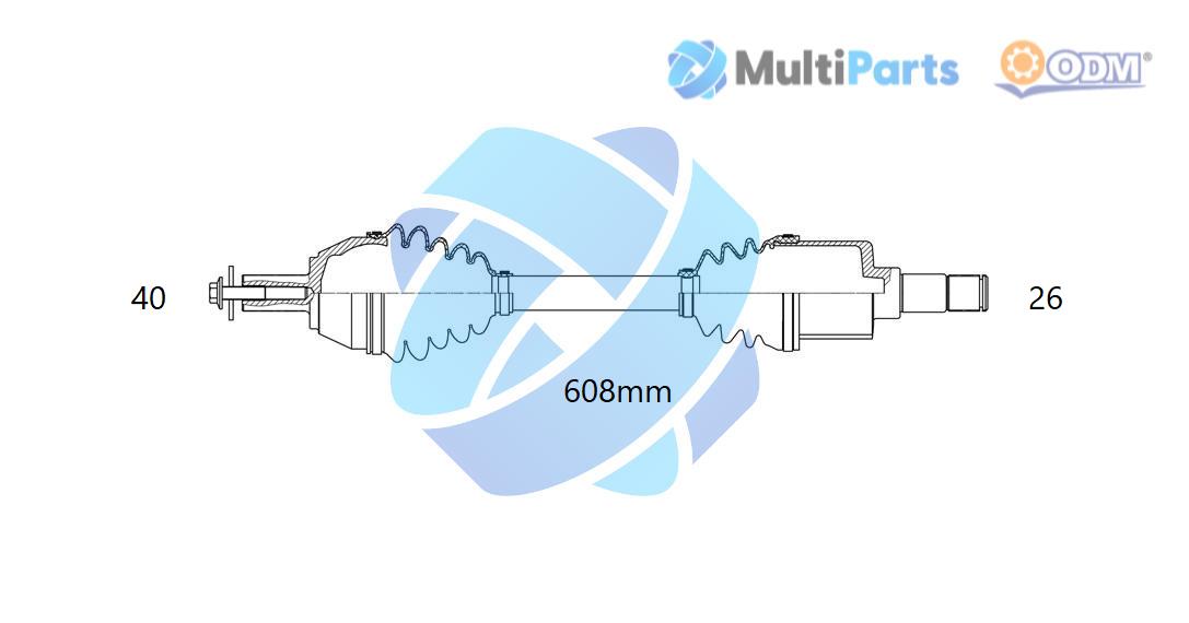 Drivaksel til Ford, Foran, Venstre