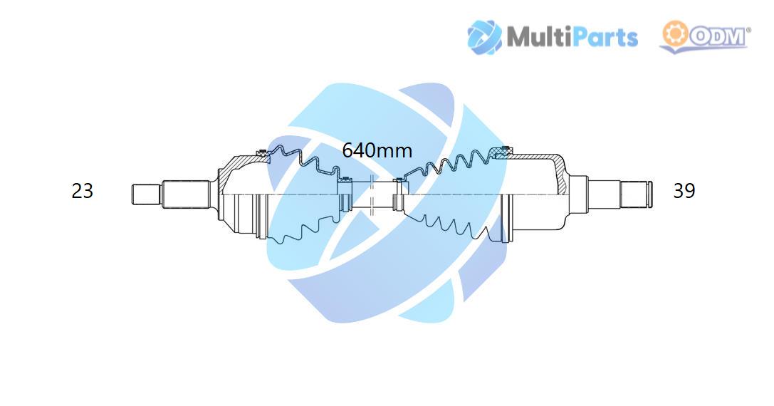 Drivaksel til Renault, Foran, Venstre