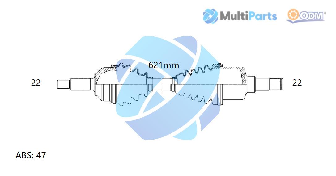 Drivaksel til Chevrolet, Foran, Venstre